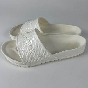 Birkenstock Slides Womens Sz 41 245 L10 M8 Barbados EVA Waterproof Sandals White